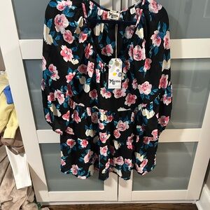 Show Me Your MuMu Black Floral Midi Dress